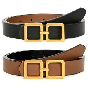 7895 2 In 1 Reversible Leather Belts For Women Dress Pants Jeans With Fashion